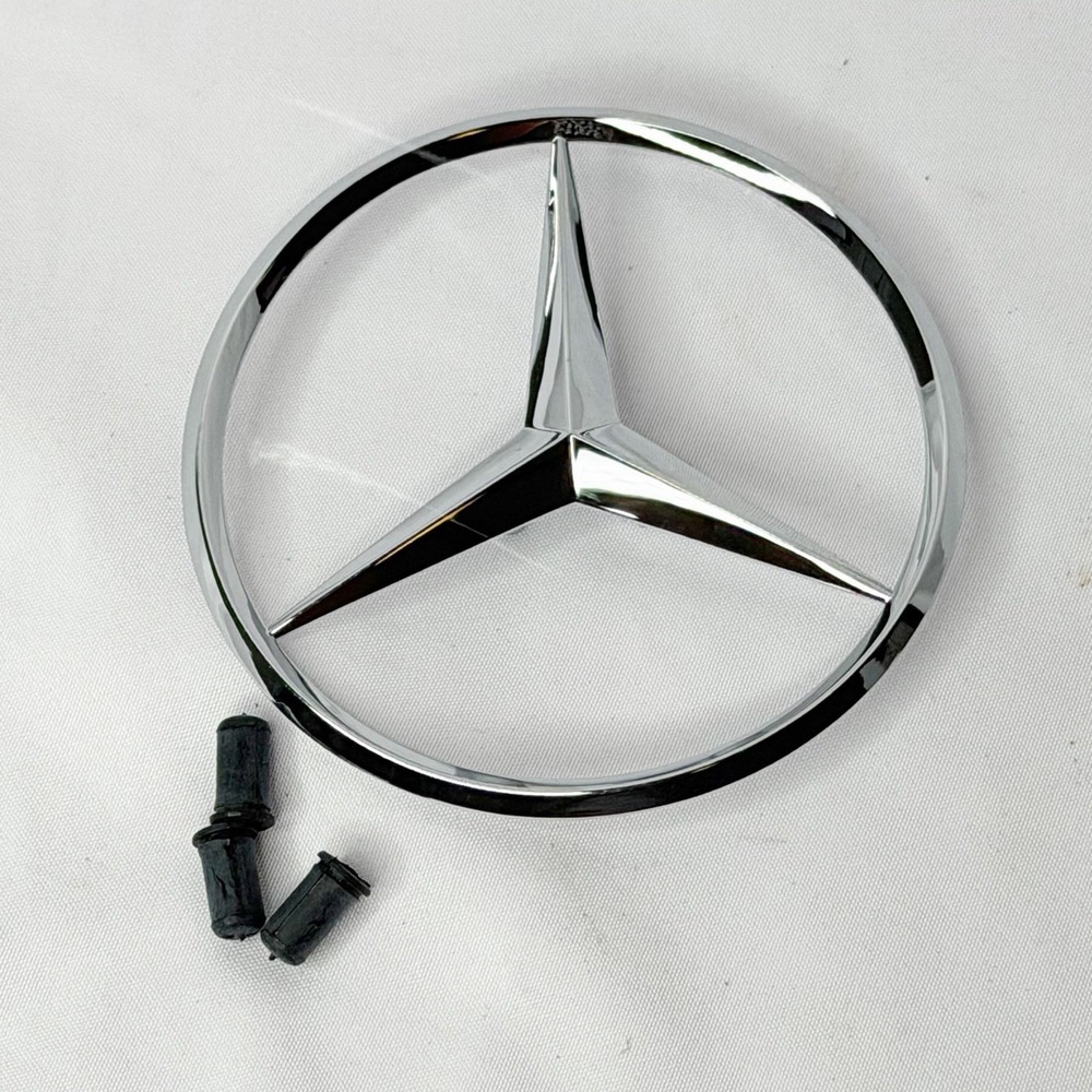 NEW OEM Mercedes-Benz Front Grille 3-Point Star Emblem W/ Mounting Grommets
